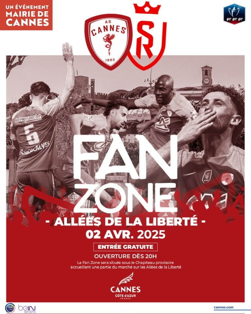 Fan zone: demi-finale de Coupe de France entre l’AS Cannes et le Stade ...